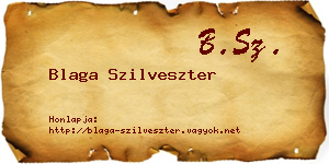 Blaga Szilveszter névjegykártya